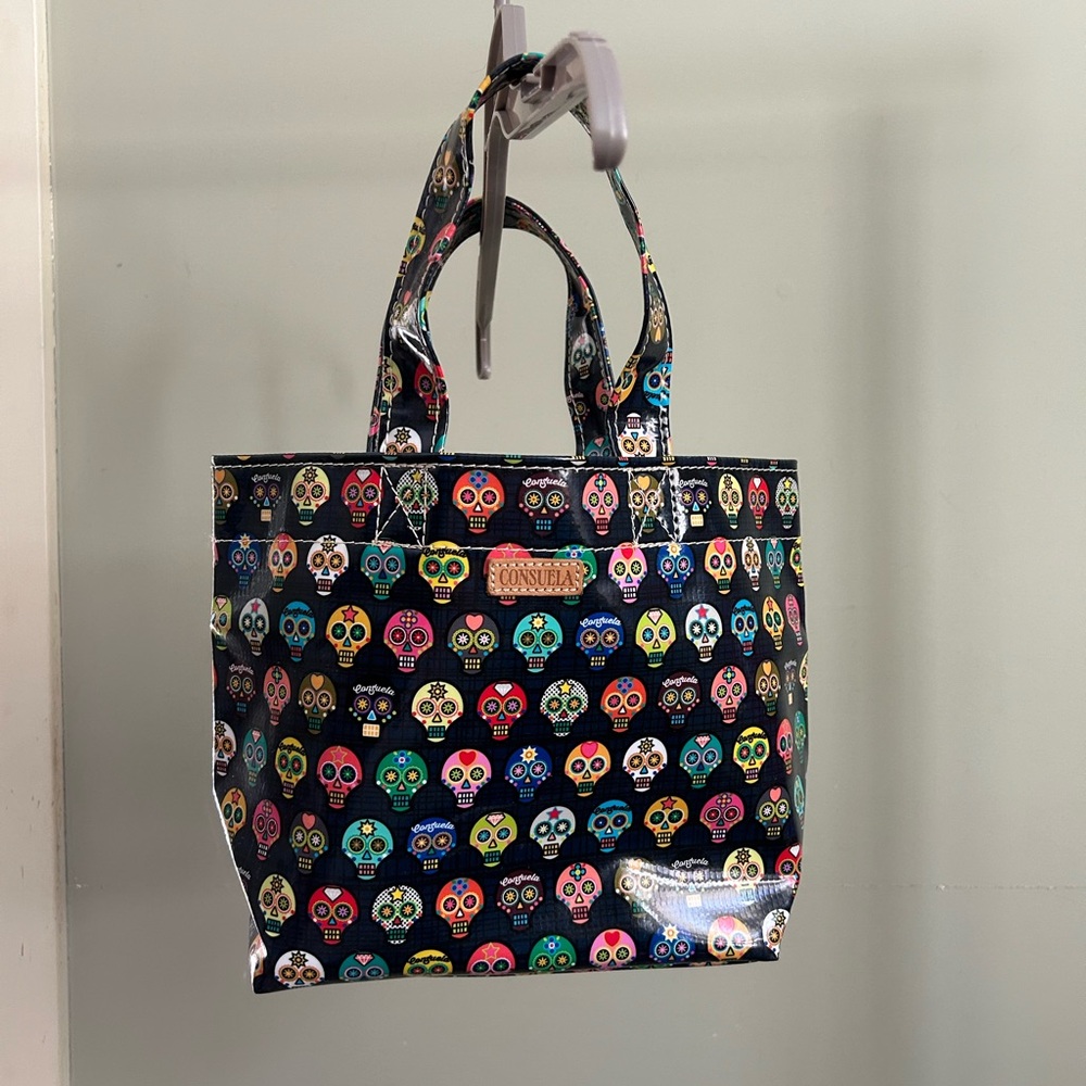 Consuela Multicolor Skull Tote Bag